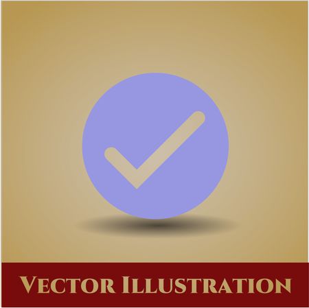 Tick icon vector symbol flat eps jpg app web concept website