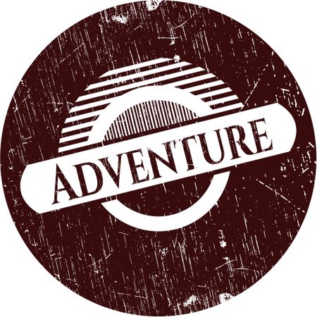 Adventure rubber seal with grunge texture