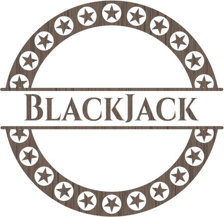 BlackJack wood emblem. Retro