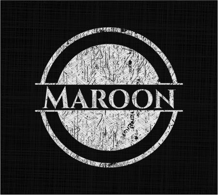 Maroon written on a blackboard