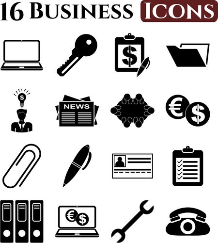 16 businessicon set. Set of web Icons.