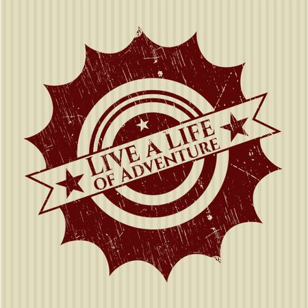 Live a Life of Adventure rubber stamp