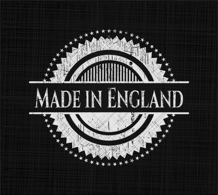Made in England on chalkboard