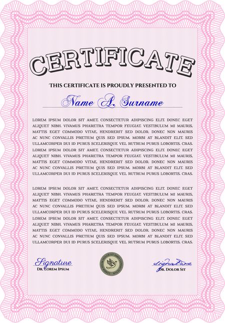 certificate template eps10 jpg of achievement diploma vector illustration design completion