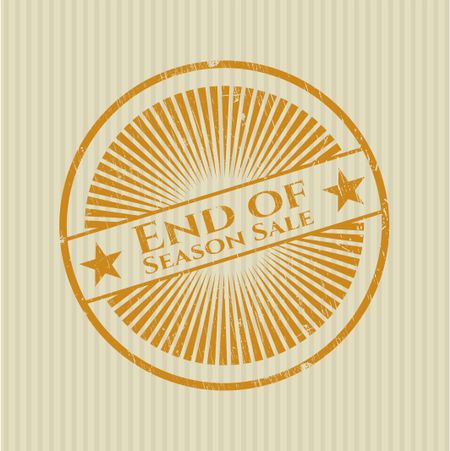 End of Season Sale rubber grunge stamp