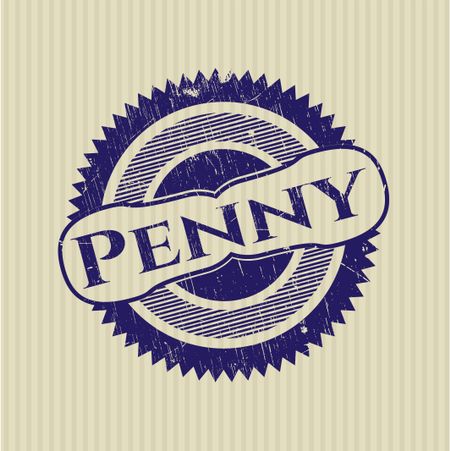 Penny rubber grunge texture stamp