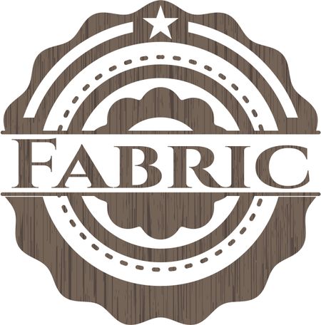 Fabric retro style wooden emblem