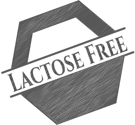 Lactose Free draw with pencil effect