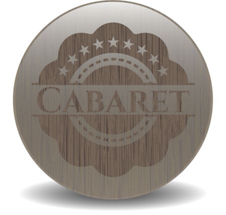 Cabaret retro style wooden emblem