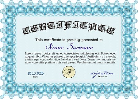 certificate template eps10 jpg of achievement diploma vector illustration design completion