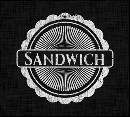 Sandwich with chalkboard texture