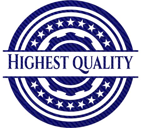 Highest Quality emblem with denim high quality background