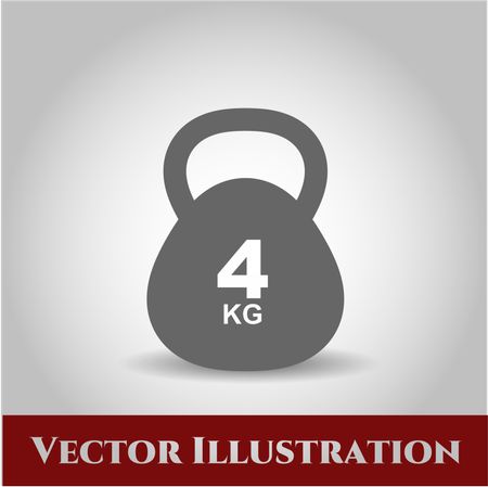 4Kg Kettlebell icon vector symbol flat eps jpg app