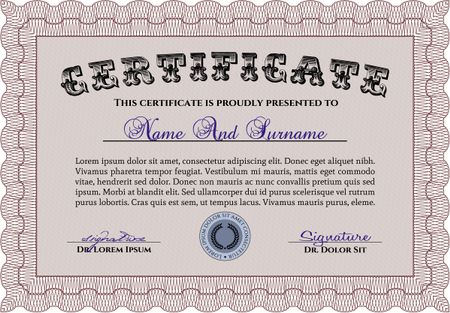 certificate template eps10 jpg of achievement diploma vector illustration design completion