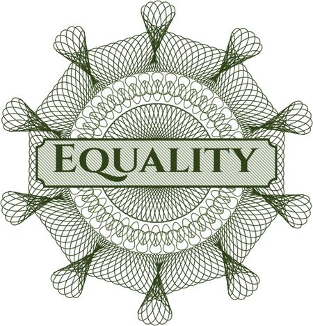 Equality written inside rosette