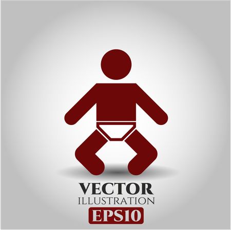 baby icon vector symbol flat eps jpg app web concept website
