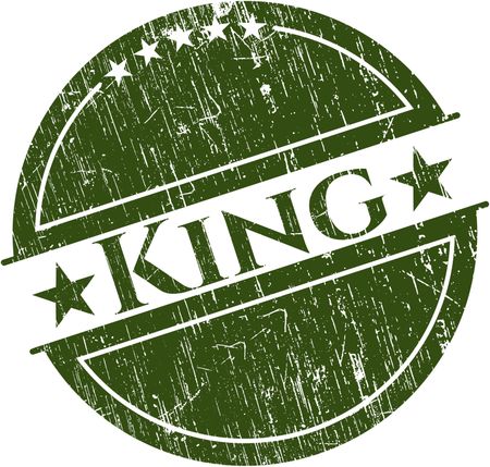 King rubber seal with grunge texture