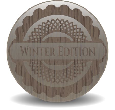 Winter Edition wooden emblem. Vintage.