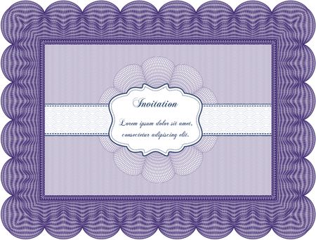 Retro invitation template. With linear background. Beauty design. Border, frame. 