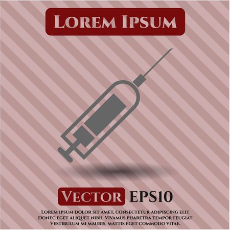 syringe icon vector symbol flat eps jpg app web concept website