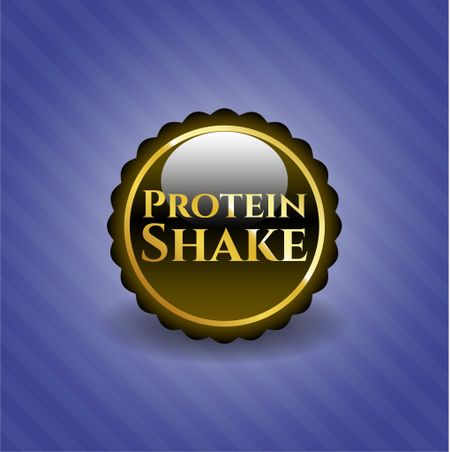 Protein Shake gold shiny emblem