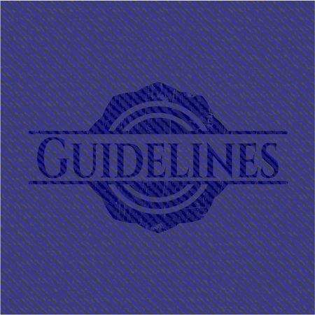 Guidelines emblem with jean texture