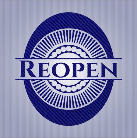 Reopen emblem with jean high quality background