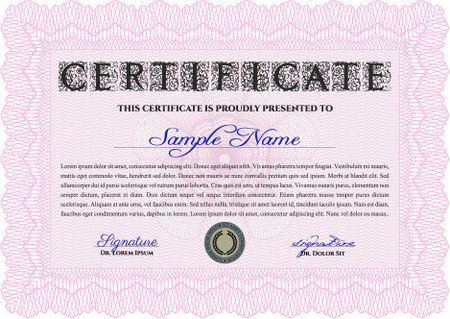 certificate template eps10 jpg of achievement diploma vector illustration design completion