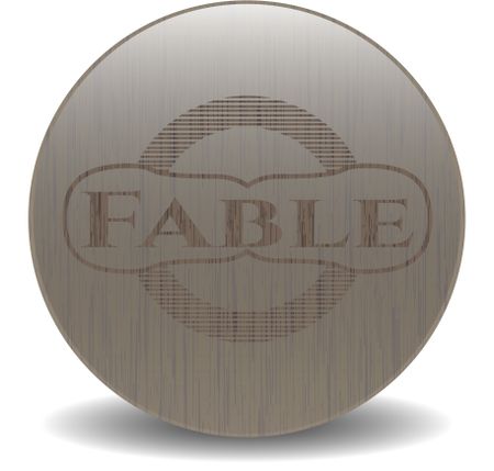 Fable retro wooden emblem
