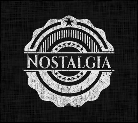 Nostalgia chalkboard emblem on black board