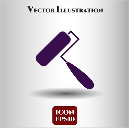 roller brush icon vector symbol flat eps jpg app web