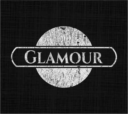 Glamour chalk emblem, retro style, chalk or chalkboard texture