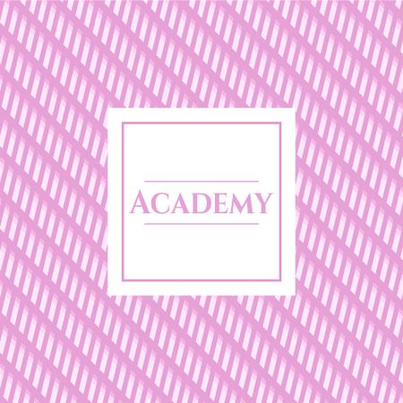 Academy retro style card, banner or poster