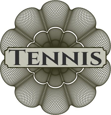 Tennis rosette or money style emblem