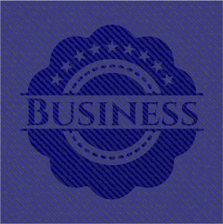 Business badge with jean texture
