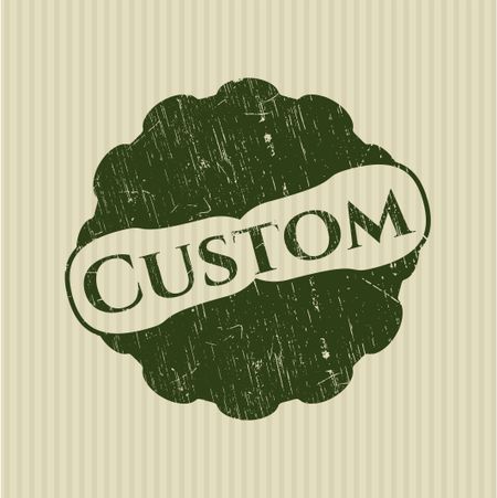 Custom rubber grunge texture seal