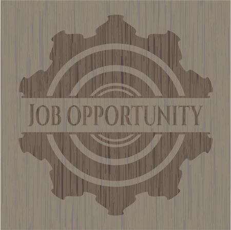 Job Opportunity wood icon or emblem