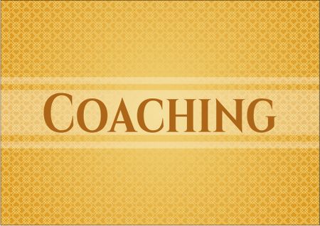 Coaching card or banner