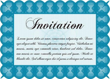 Formal invitation template. With complex background. Excellent design. Customizable, Easy to edit and change colors. 