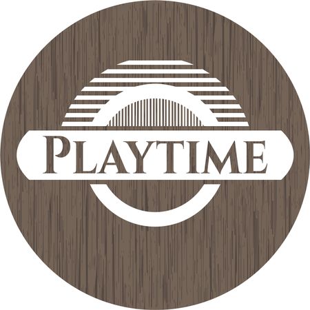 Playtime vintage wood emblem