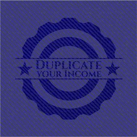 Duplicate your Income badge with denim texture