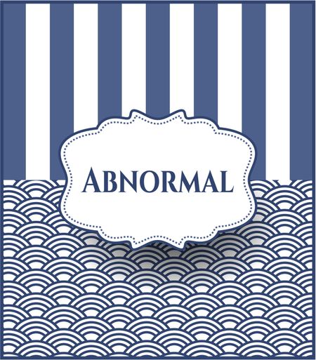 Abnormal banner or card