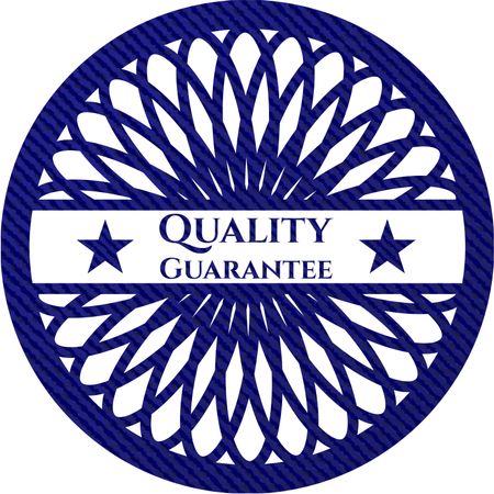 Quality Guarantee jean background