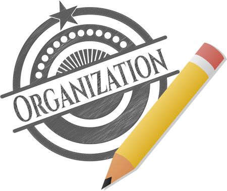 Organization drawn in pencil