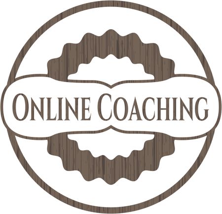 Online Coaching realistic wooden emblem