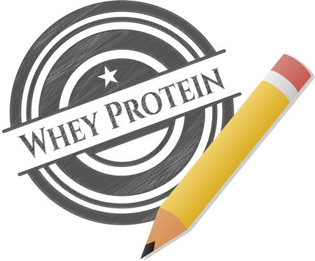 Whey Protein draw (pencil strokes)