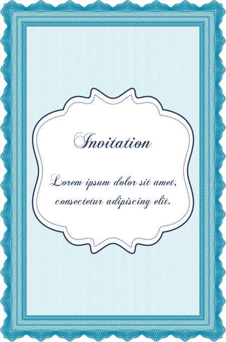 Retro invitation. Superior design. With quality background. Border, frame. 
