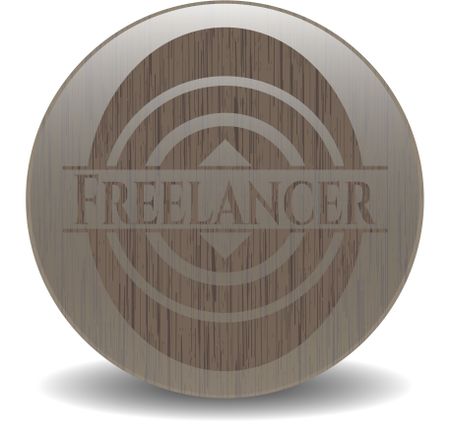 Freelancer retro wooden emblem