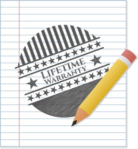 Life Time Warranty pencil emblem