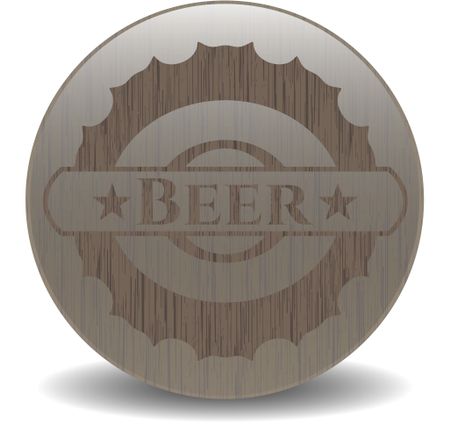Beer retro wood emblem